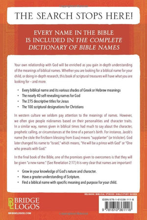 Complete Dictionary of Bible Names,Used