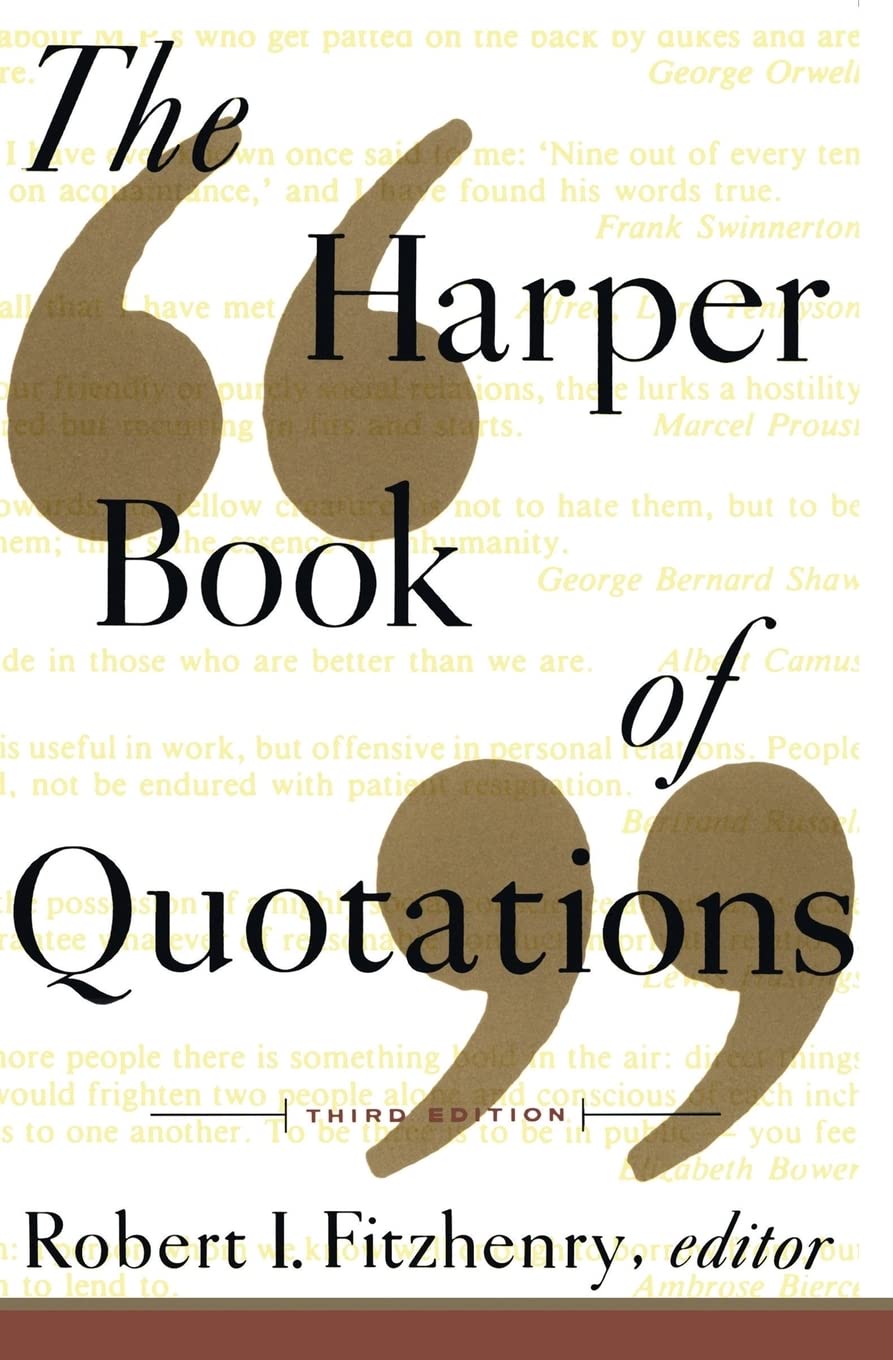 The Harper Book of Quotations 3rd Edition,Used