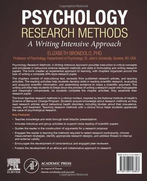 Psychology Research Methods: A Writing Intensive Approach,Used