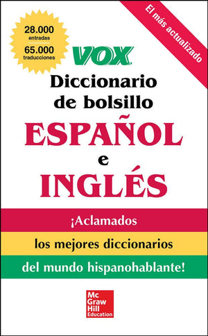 VOX Diccionario de bolsillo espaol y ingls,Used