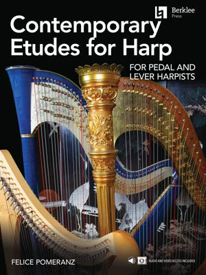 Contemporary Etudes for Harp for Pedal and Lever Harpists by Felice Pomeranz,Used