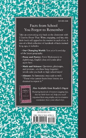 I Used to Know That: Stuff You Forgot From School (Blackboard Books),New