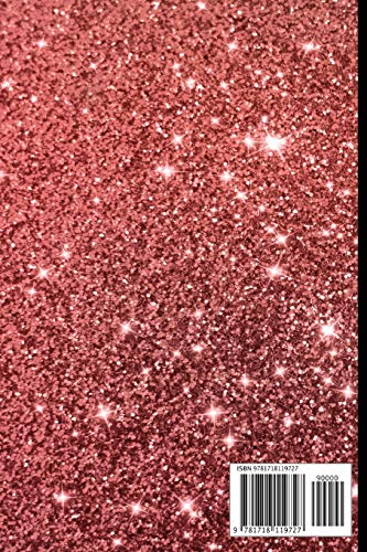 Composition Notebook: Red Sparkly Abstract Design (100 Pages, College Ruled),Used