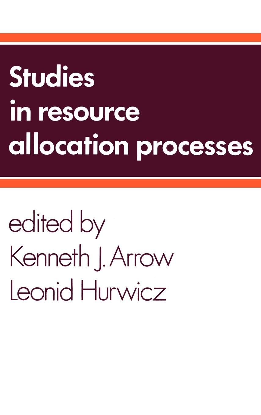 Studies in Resource Allocation Processes,Used
