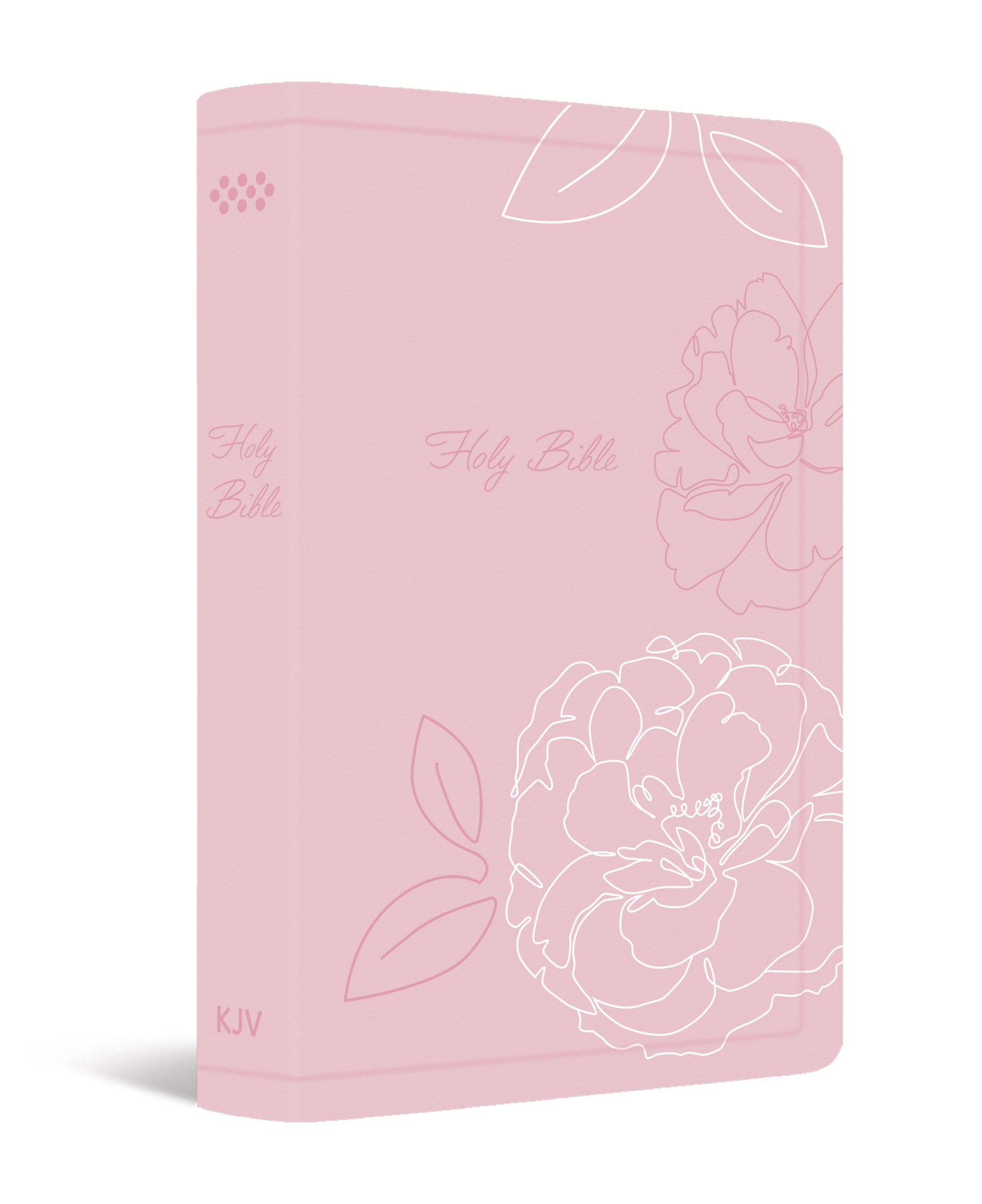 Kjv Holy Bible: Deluxe Gift Bible  Pink Flowers: King James Version Bible, Ribbon Marker, Red Letter Edition, Readable Type (Kj