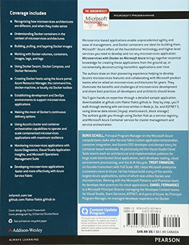 Microservices with Docker on Microsoft Azure (Addisonwesley Microsoft Technology),Used
