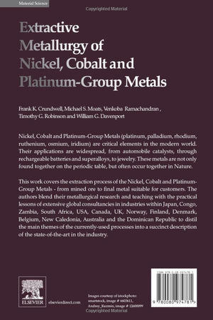 Extractive Metallurgy of Nickel, Cobalt and Platinum Group Metals,Used