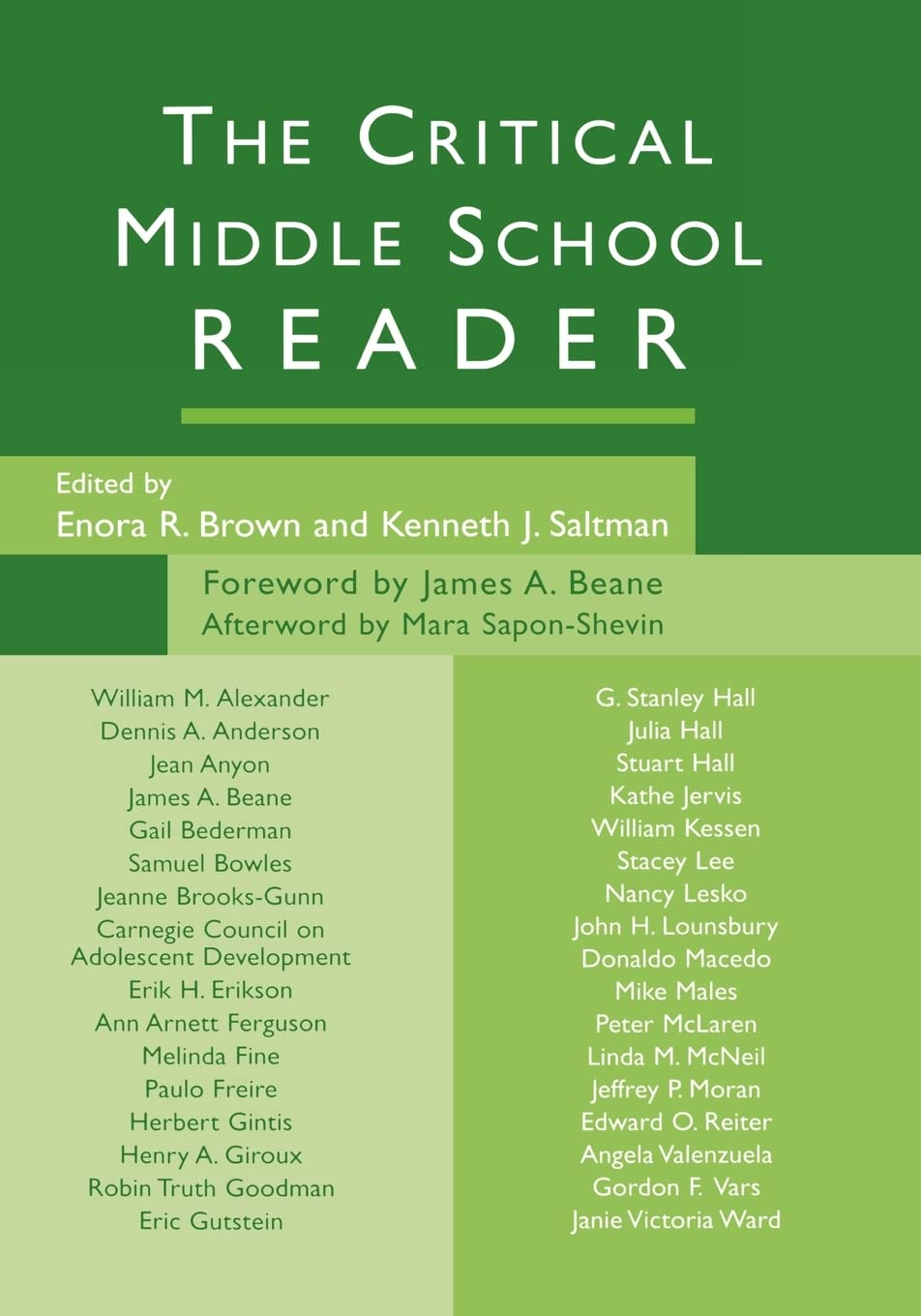 The Critical Middle School Reader,New