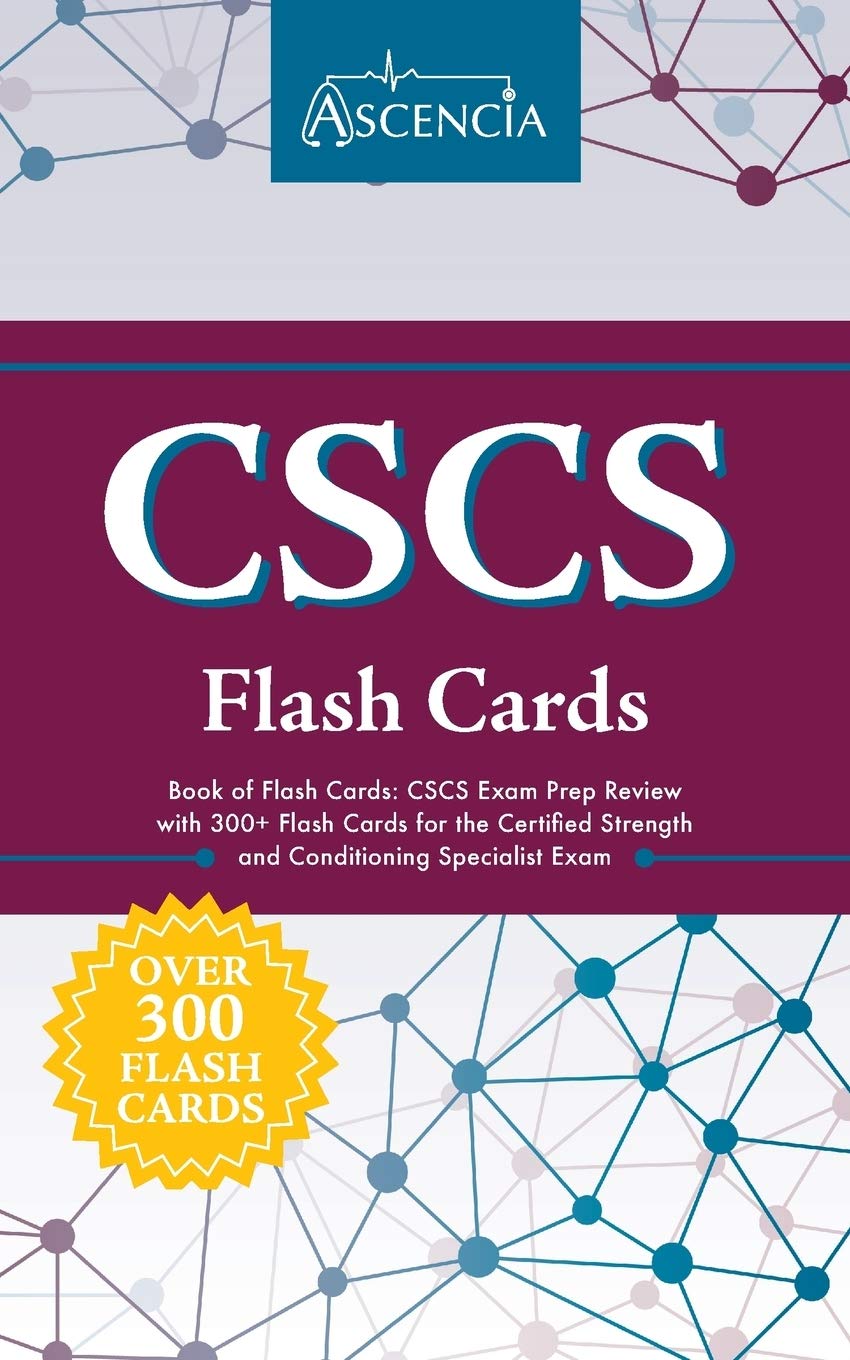 CSCS Book of Flash Cards: CSCS Exam Prep Review with 300+ Flash Cards for the Certified Strength and Conditioning Specialist Exa,Used