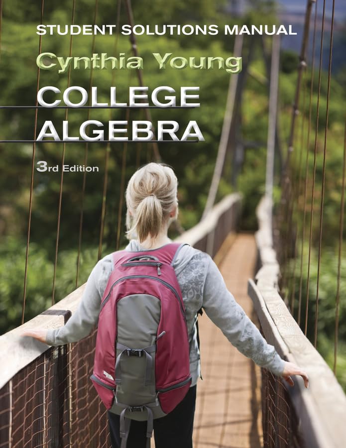 College Algebra, Student Solutions Manual, 3rd Edition,Used