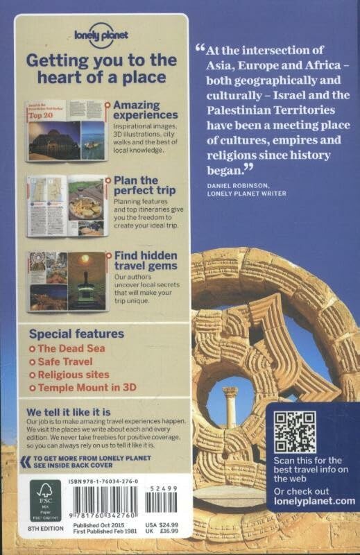 Israel & The Palestinian Territories 8 (Lonely Planet),Used