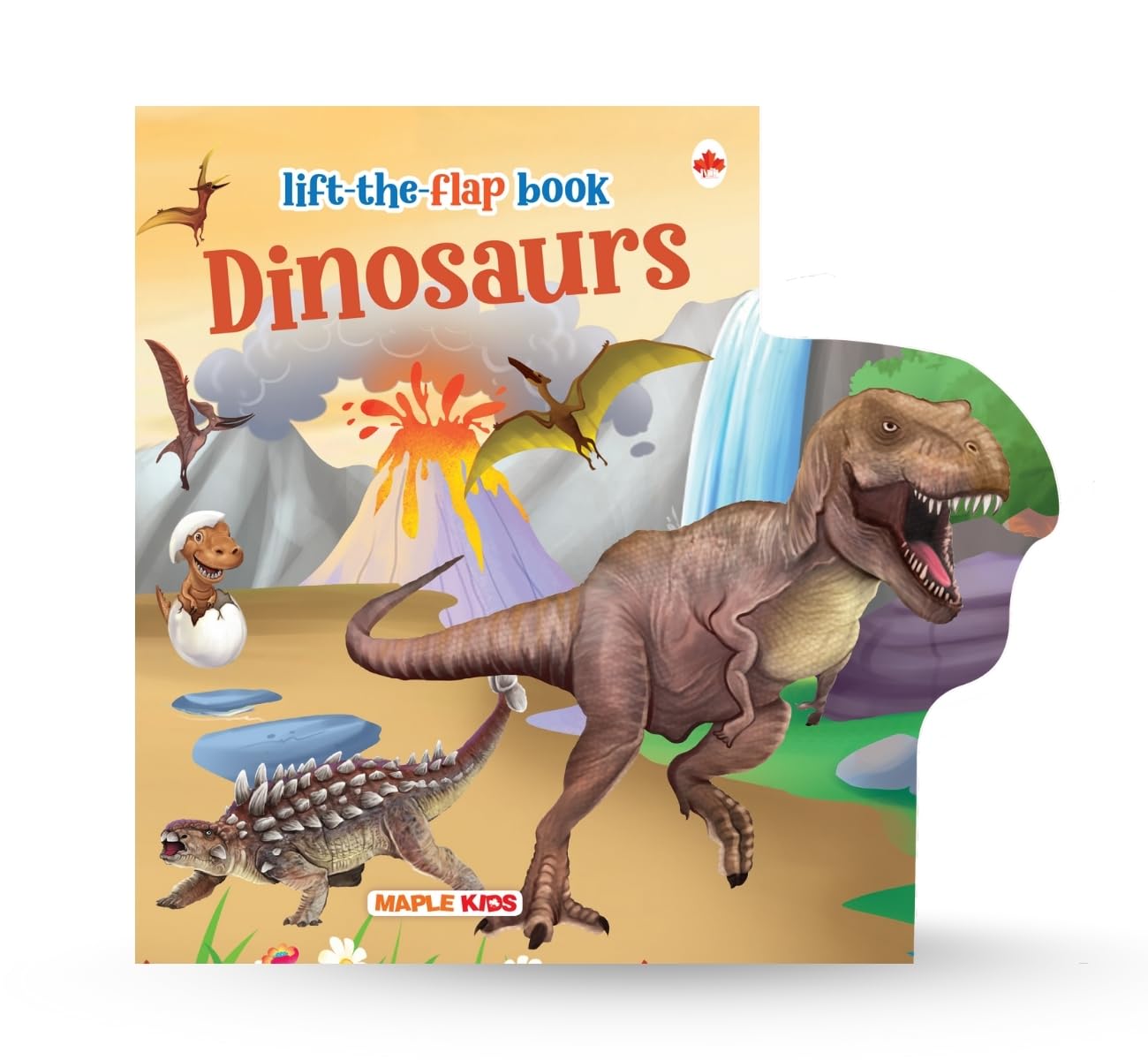 Lift The Flap - Dinosaur World - Illustrated Flap Book For Kids - Pop Up Books For Kids- Age 3-6 Years - Early Learning Book For Children