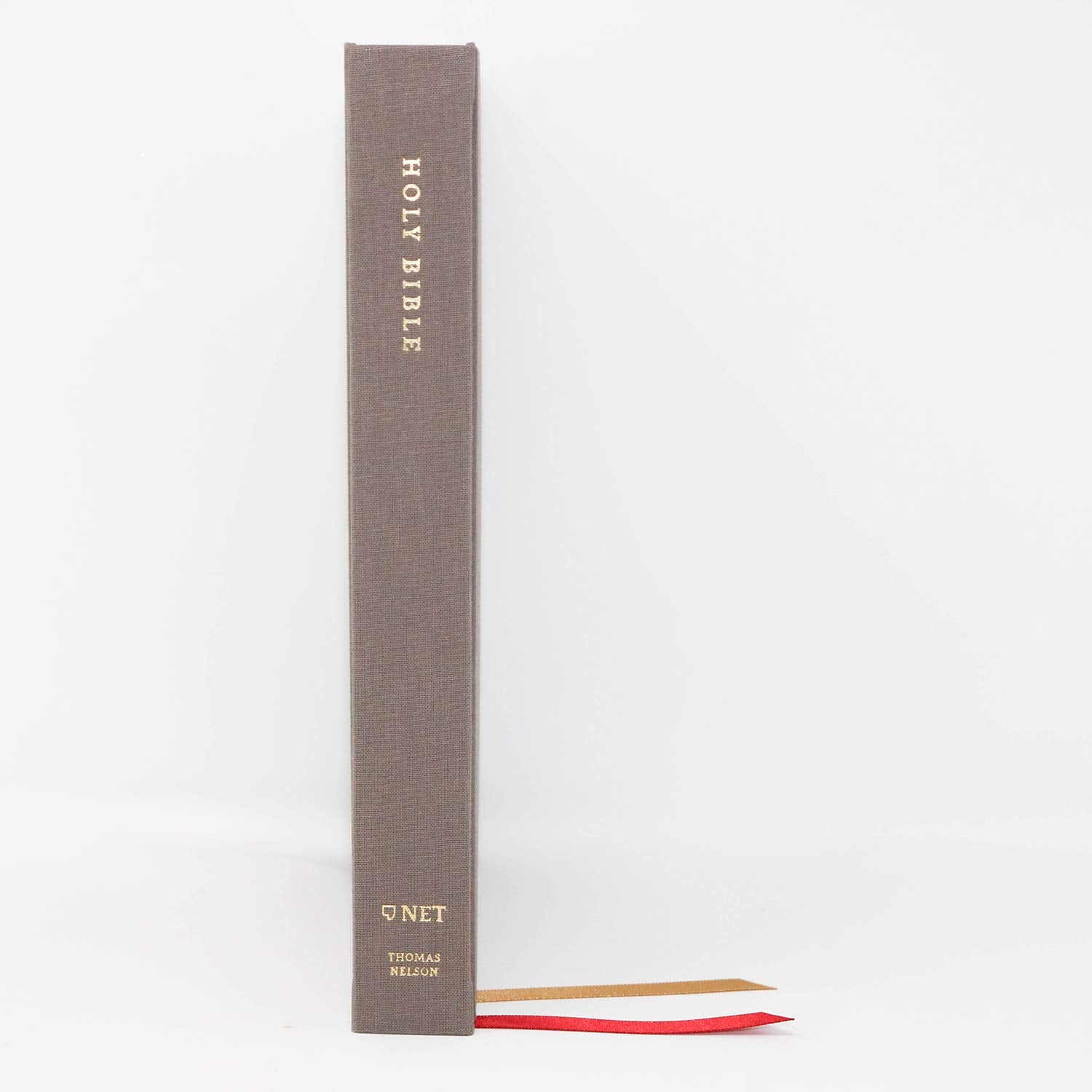 NET Bible, Thinline Large Print, Cloth over Board, Gray, Comfort Print: Holy Bible,Used