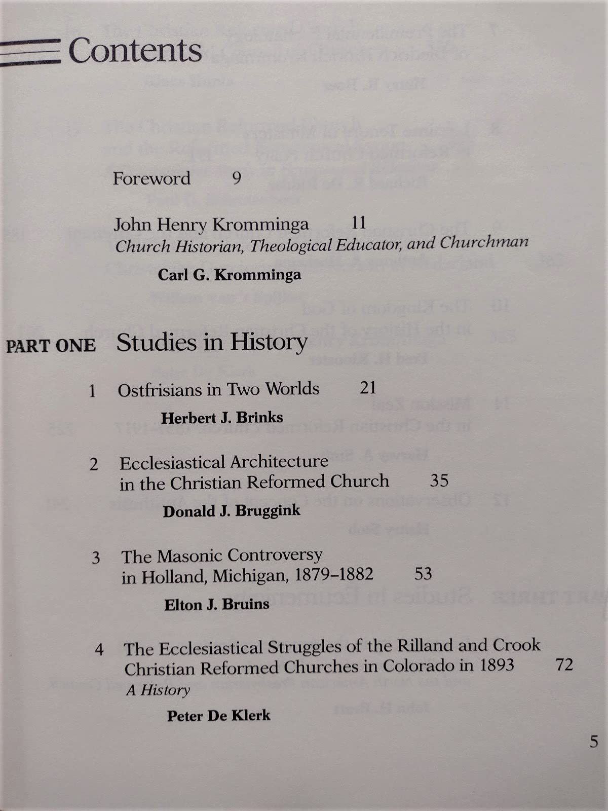 Perspectives on the Christian Reformed Church: Studies in its history, theology, and ecumenicity : presented in honor of John He,Used