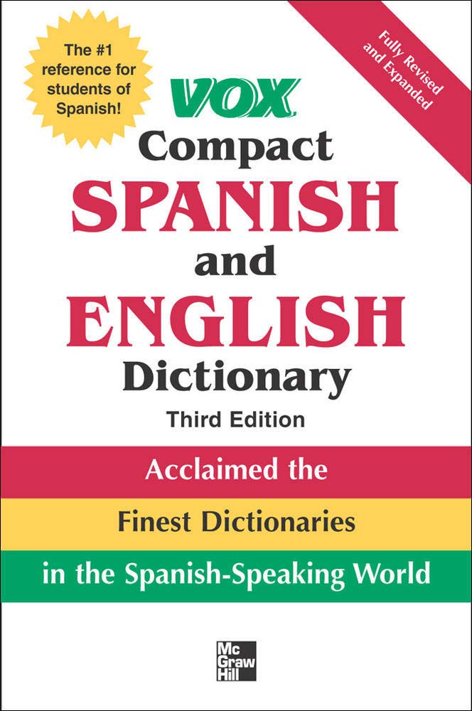 Vox Compact Spanish And English Dictionary, 3Rd Edition-used