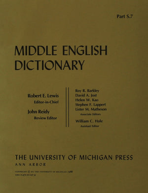 Middle English Dictionary (Volume S.7),Used