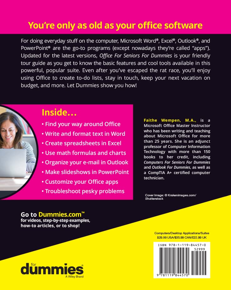 Office For Seniors For Dummies,Used