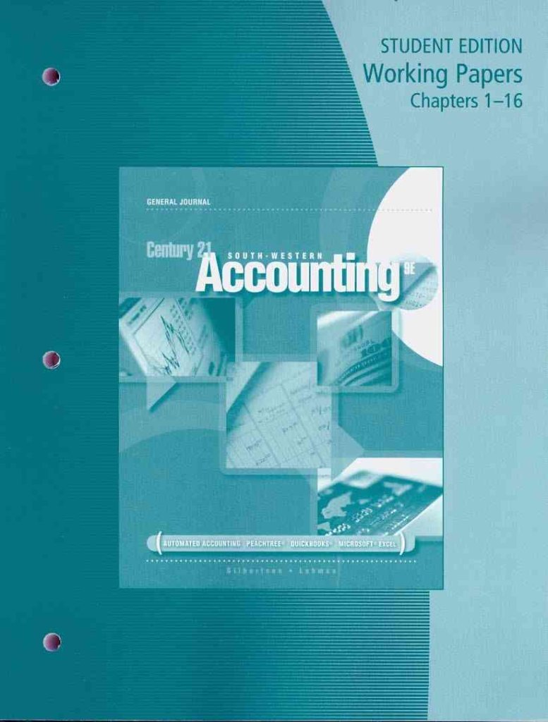 Working Papers, Chapters 116 for Gilbertson/Lehman's Century 21 Accounting: Multicolumn Journal, 9th,Used