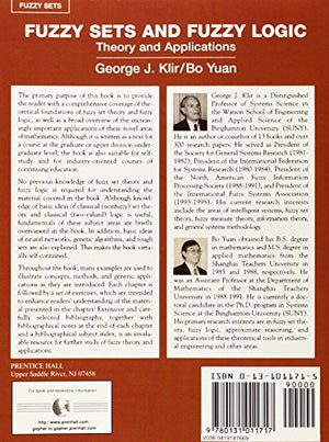 Fuzzy Sets and Fuzzy Logic: Theory and Applications,New