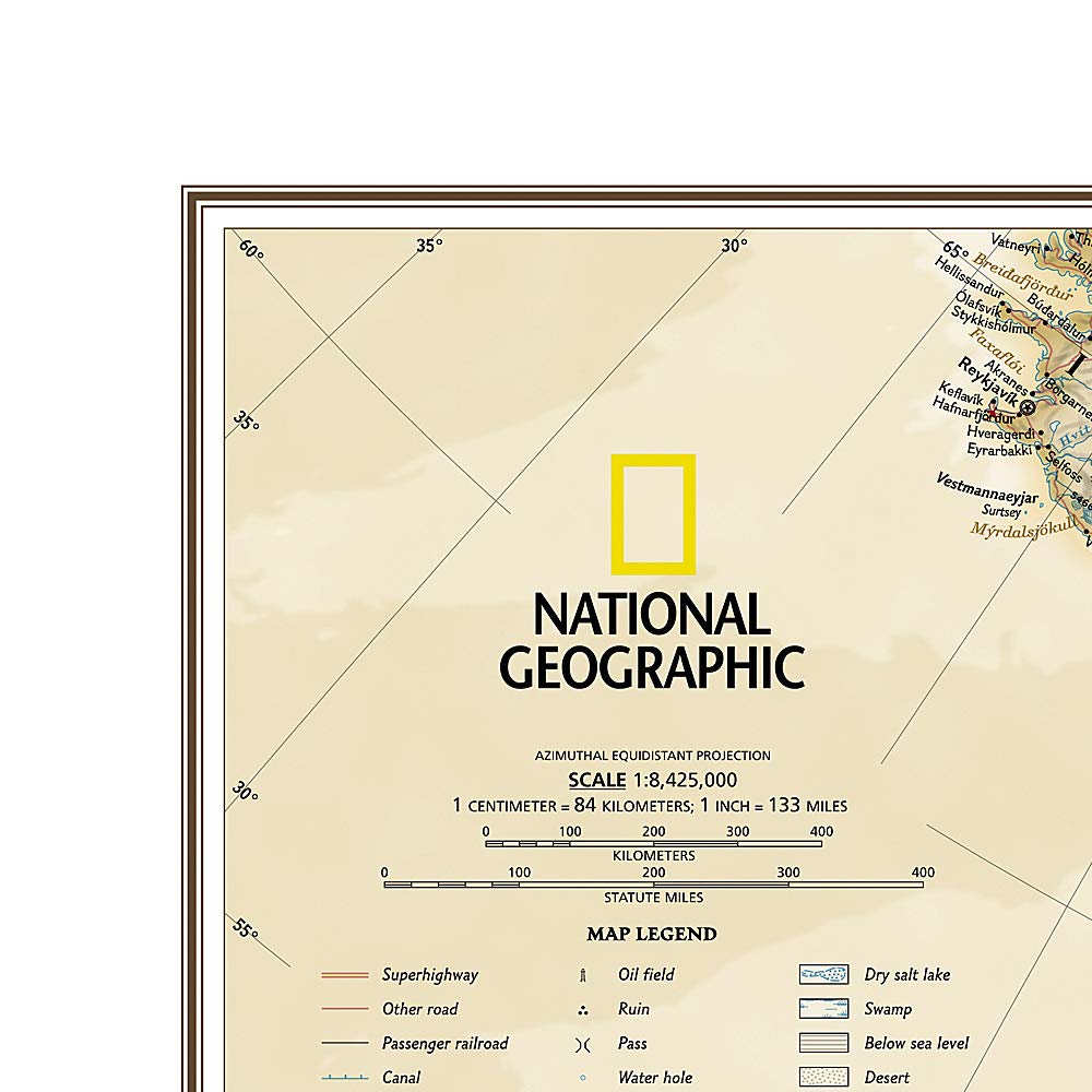 National Geographic Europe Wall Map  Executive (30.5 x 23.75 in) (National Geographic Reference Map),Used