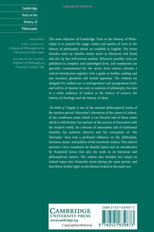 Nietzsche: The Birth Of Tragedy And Other Writings (Cambridge Texts In The History Of Philosophy),New