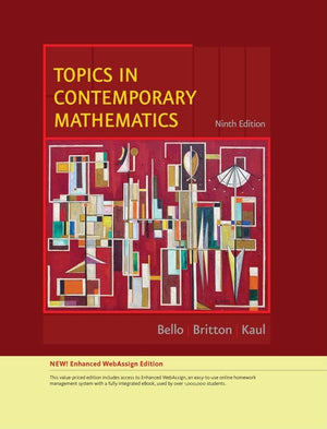 Topics in Contemporary Mathematics, Enhanced Edition (Available 2010 Titles Enhanced Web Assign),Used