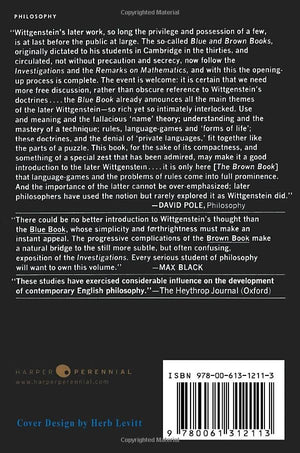 The Blue and Brown Books (Harper Perennial Modern Thought),Used