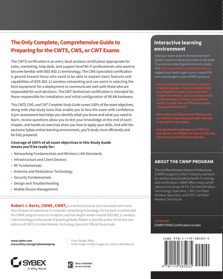 CWTS, CWS, and CWT Complete Study Guide: Exams PW0071, CWS100, CWT100,Used