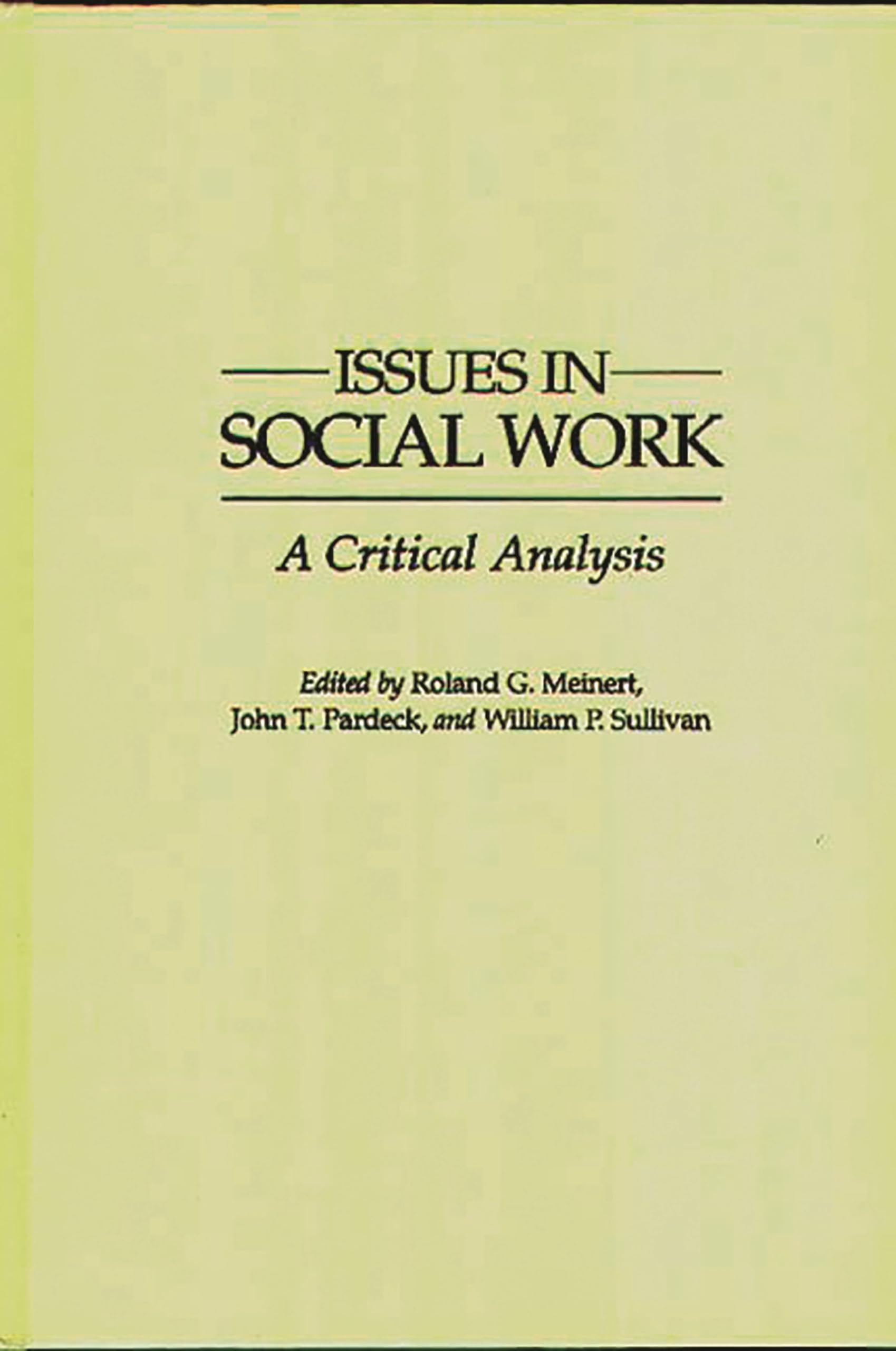 Issues In Social Work: A Critical Analysis,Used
