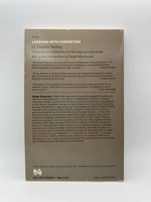 Lessons With Eisenstein (English and Russian Edition),Used