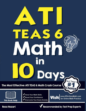 ATI TEAS 6 Math in 10 Days: The Most Effective ATI TEAS 6 Math Crash Course,Used