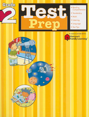Test Prep: Grade 2 (Flash Kids Harcourt Family Learning),Used