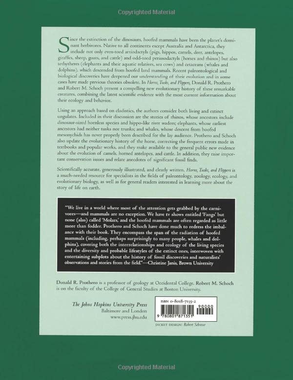 Horns, Tusks, And Flippers: The Evolution Of Hoofed Mammals,New