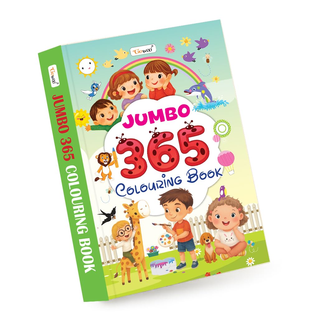 Jumbo - 365 Colouring Book :- Creative Learning For Toddlers, Simple Colouring Book For Kids, Colouring Book For Beginners