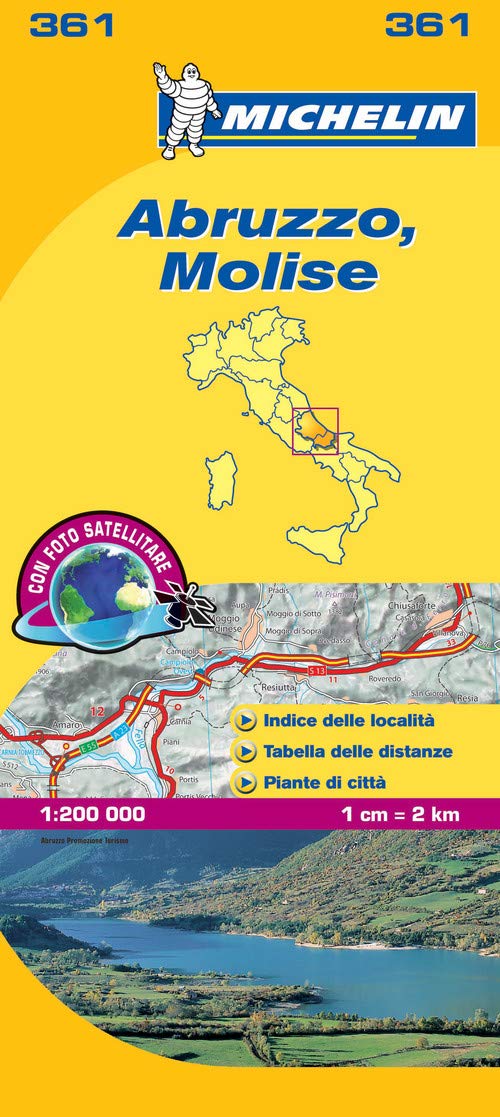 Michelin Map Italy: Abruzzo, Molise 361 (Maps/Local (Michelin)) (Italian Edition),Used