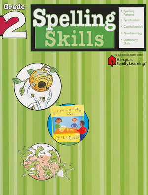Spelling Skills: Grade 2 (Flash Kids Harcourt Family Learning),Used