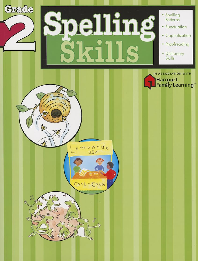 Spelling Skills: Grade 2 (Flash Kids Harcourt Family Learning),Used