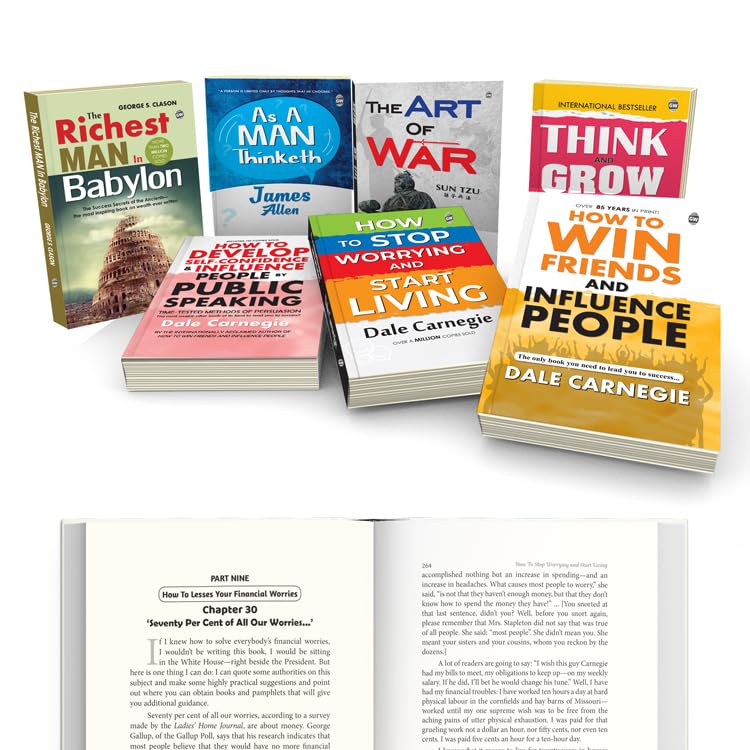 The Success Collection : Think & Grow Rich, The Art Of War, How To Win Friends & More Novel - 7 Essential Books For Wealth, Confidence, & Personal Growth