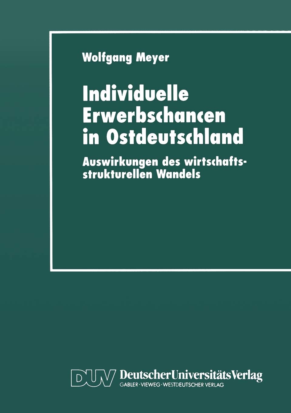 Individuelle Erwerbschancen in Ostdeutschland: Auswirkungen des wirtschaftsstrukturellen Wandels (German Edition),Used