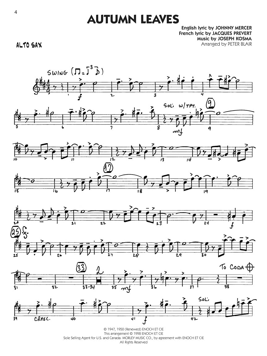 Standards  Alto Sax: Big Band PlayAlong Volume 7 (Hal Leonard Big Band PlayAlong),Used