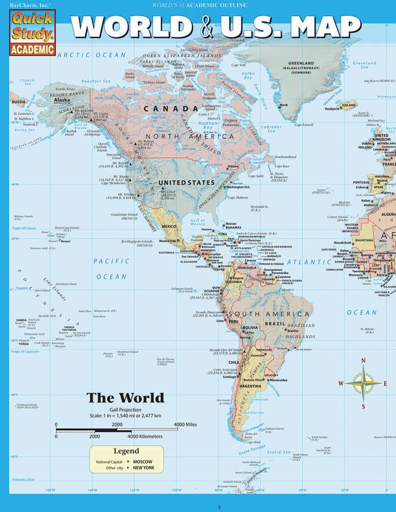 World & U.S. Map,Used