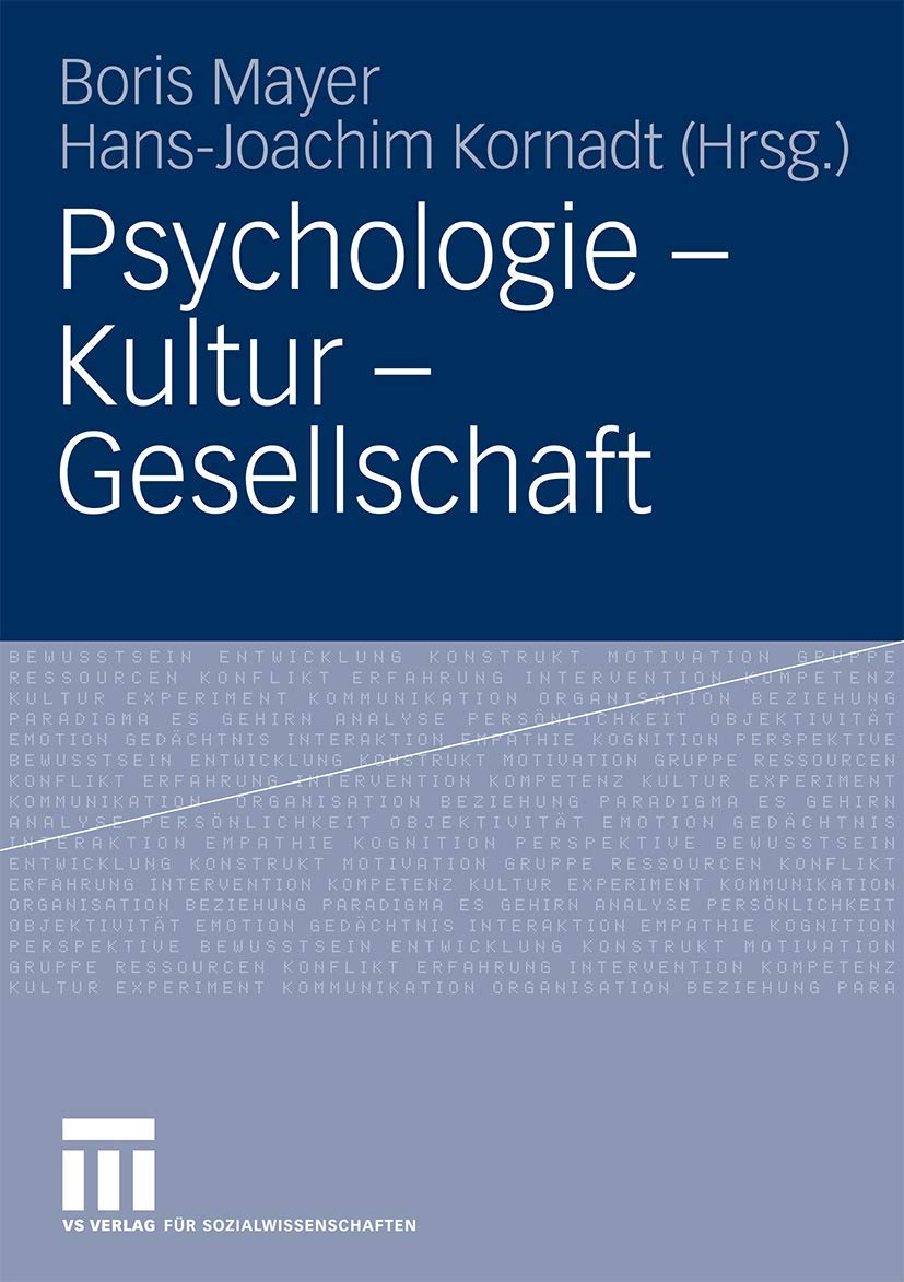 Psychologie  Kultur  Gesellschaft (German Edition),Used