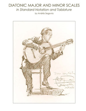 Diatonic Major and Minor Scales in Standard Notation and Tablature,New