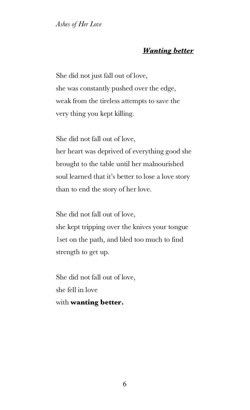 Ashes of Her Love,Used