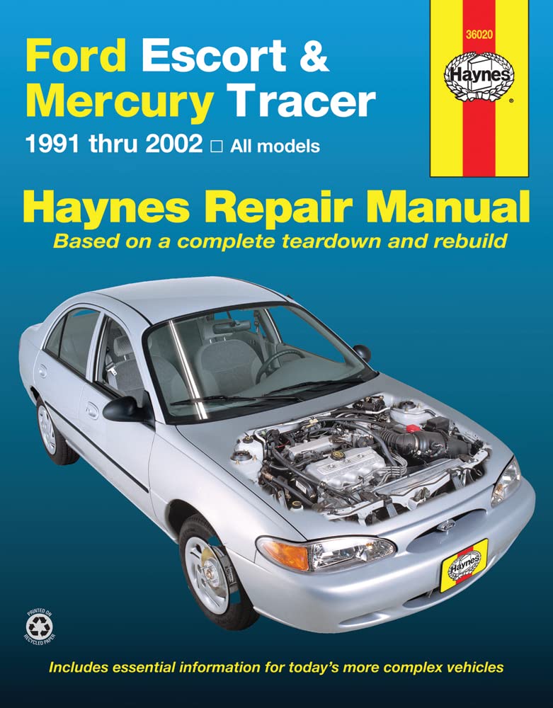 Ford Escort & Mercury Tracer (9102) Haynes Repair Manual Haynes, J.J.,Used