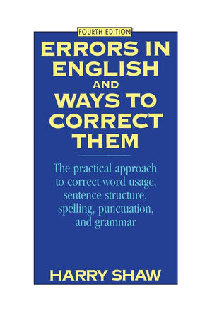 Errors in English and Ways to Correct Them: Fourth Edition,Used
