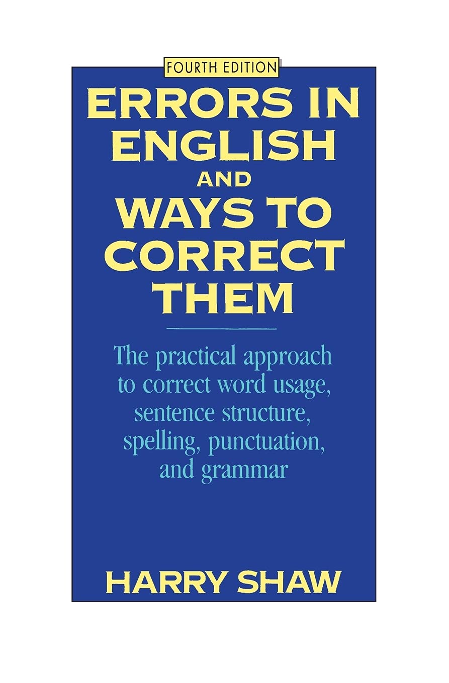 Errors in English and Ways to Correct Them: Fourth Edition,Used