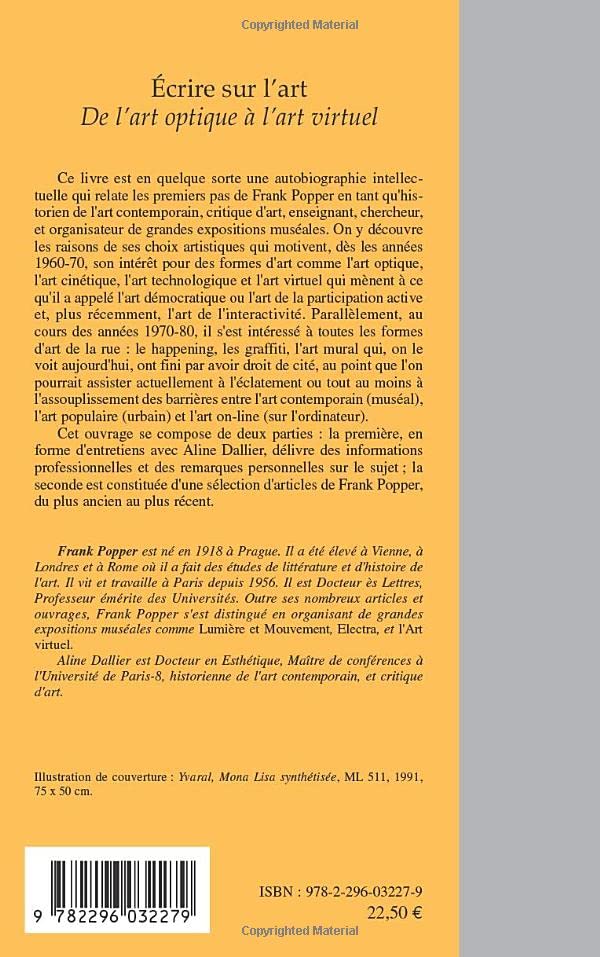 Ecrire sur l'art: De l'art optique  l'art virtuel (French Edition),Used