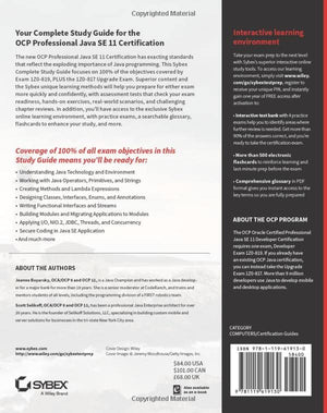 OCP Oracle Certified Professional Java SE 11 Developer Complete Study Guide: Exam 1Z0815, Exam 1Z0816, and Exam 1Z0817,Used