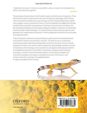 Thermal Adaptation: A Theoretical and Empirical Synthesis (Oxford Biology),Used